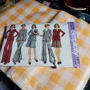 Vintage 1973 simplicity 5921 pantsuit pattern size 14